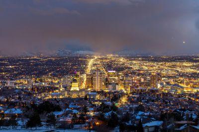 Salt Lake City By Night