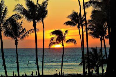 Zonsondergang op Maui