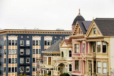 Alamo Square en de Painted Ladies in Californië